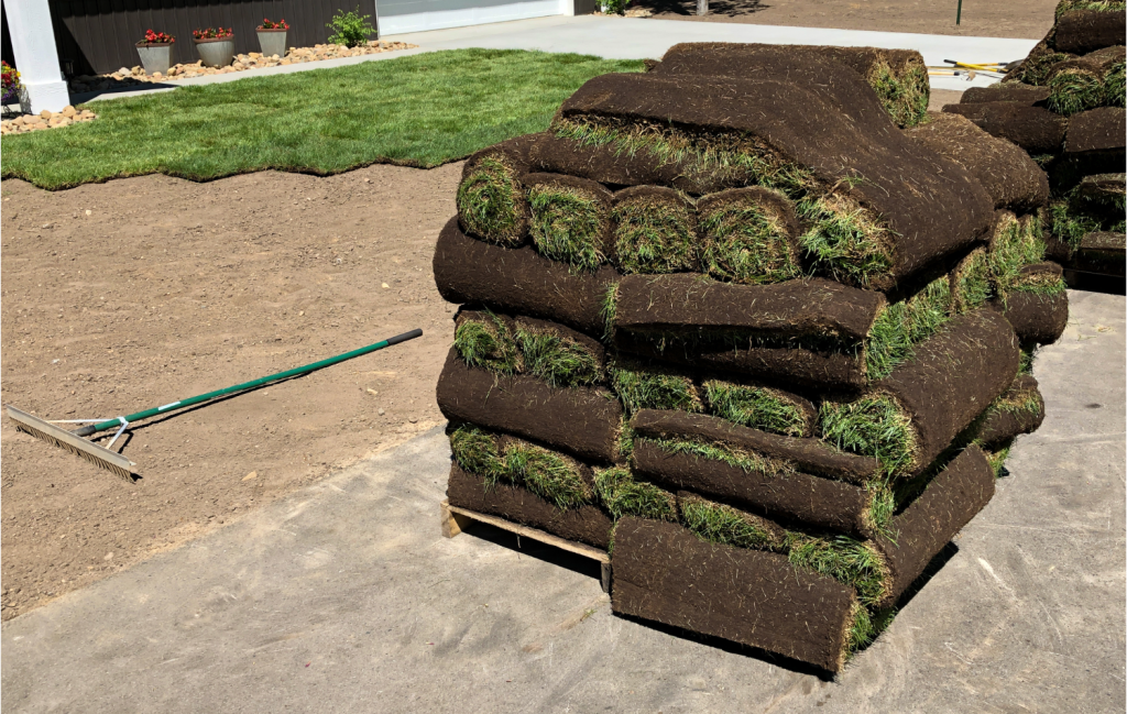 pallet of new sod